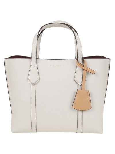 Shop Tory Burch Perry Small Triple-compartment Tote In New Ivory