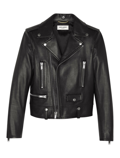 Shop Saint Laurent Motorc Jacket Classi In Black