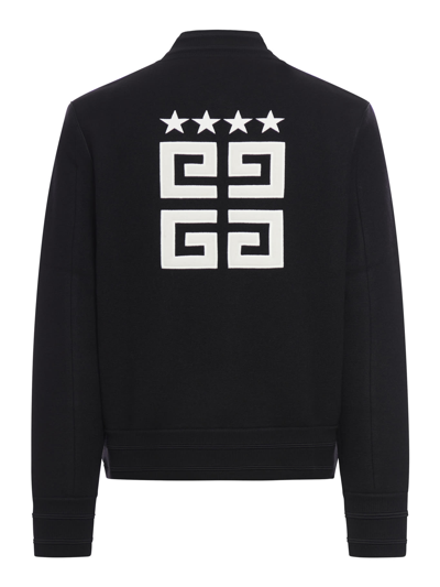 Shop Givenchy Knitted Varsity Jacket In Black
