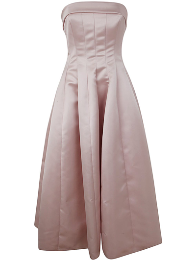 Shop Philosophy Di Lorenzo Serafini Duchesse Long Dress In Pink