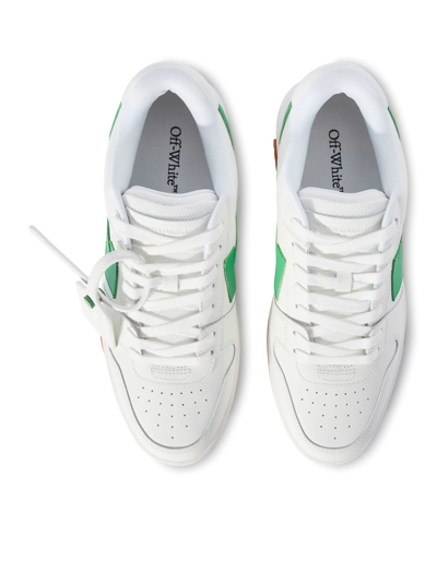 Shop Off-white Out Of Office Calf Leather In White Green