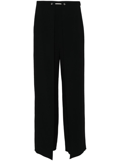 Shop Emporio Armani Pants With Piercing In Black