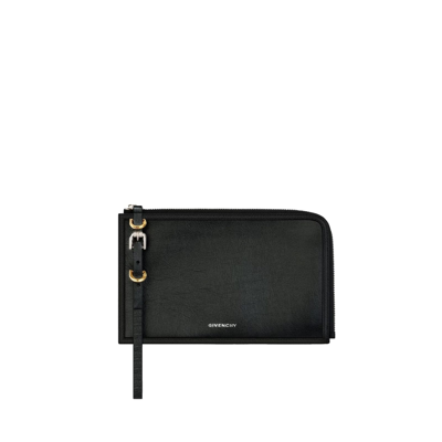 Shop Givenchy Voyou Pouch Bag In Black