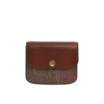 Shop Etro Essential Shoulder Bag In Brown
