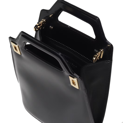 Shop Ferragamo Wanda Mini Bag In Black