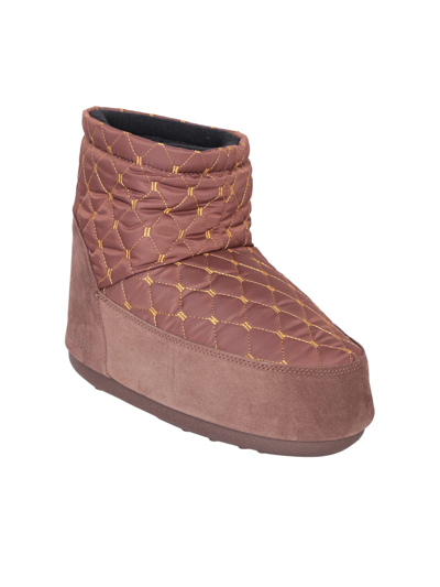 Shop Moon Boot Icon Low No Lace Quilted Brown