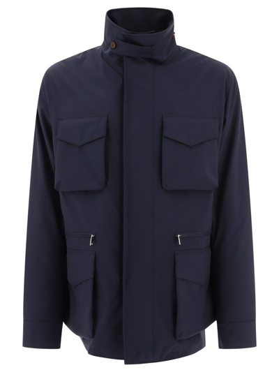Shop Dolce & Gabbana Concealed Zipped Safari Jacket In Blue
