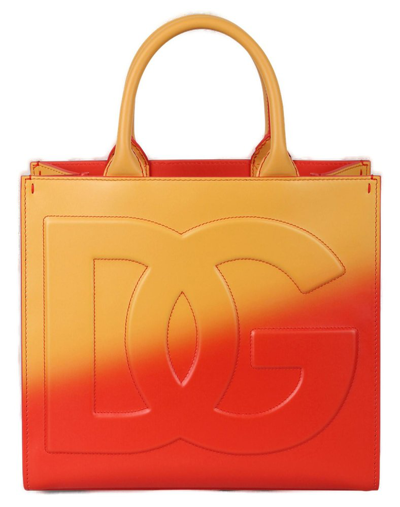 Shop Dolce & Gabbana Dg Logo Embossed Tote Bag In Multi