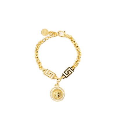 Shop Versace Icon Medusa Bracelet In Gold