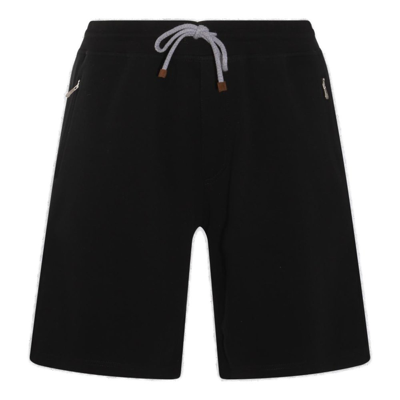 Shop Brunello Cucinelli Drawstring Bermuda Shorts In Black