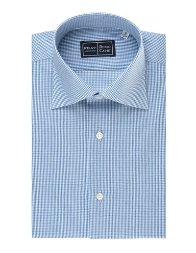Shop Fray Regular Fit Shirt In Light Linen In Blue