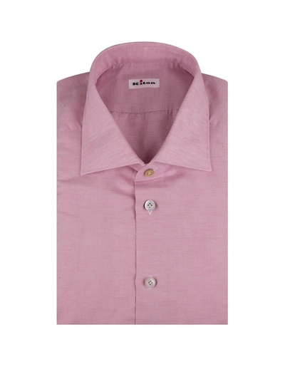 Shop Kiton Cotton And Linen Shirt In Pink