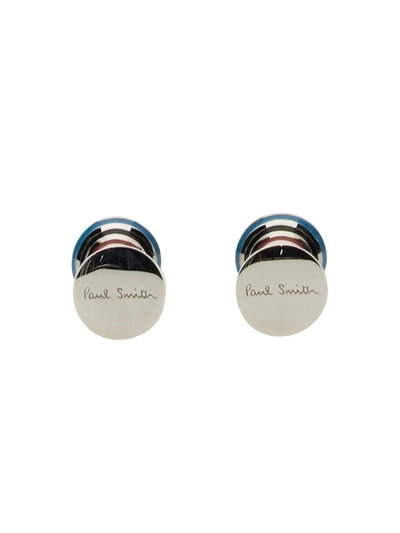Shop Paul Smith Cufflinks With Logo In Multicolour