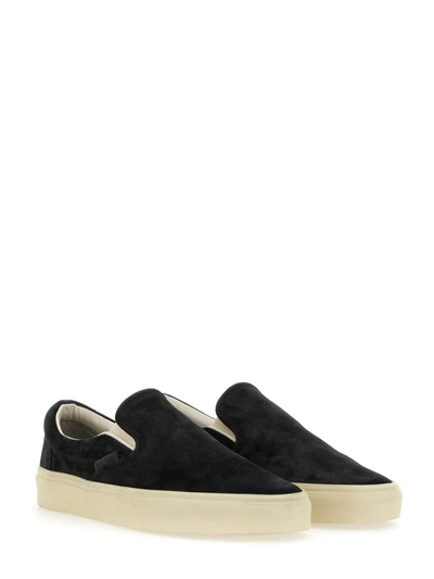 Shop Tom Ford Slip-on Sneaker In Black
