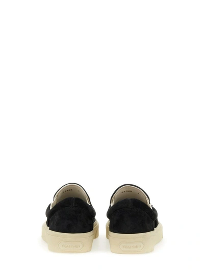 Shop Tom Ford Slip-on Sneaker In Black