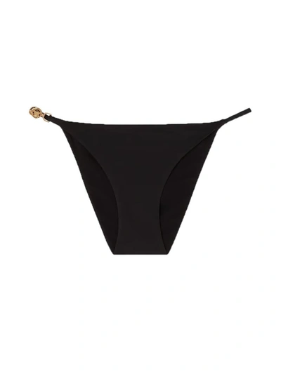 Shop Versace "medusa '95" Bikini Bottom In Black