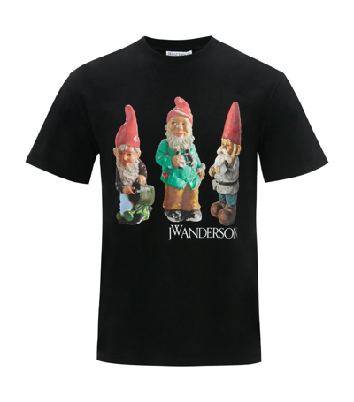 Shop Jw Anderson Trio Of Gnomes T-shirt In Black