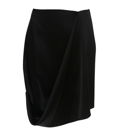 Shop Jw Anderson Draped Mini Skirt In Black