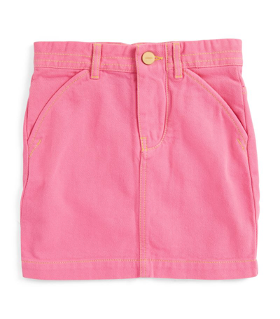 Shop Jacquemus L'enfant Denim Skirt (4-12 Years) In Pink