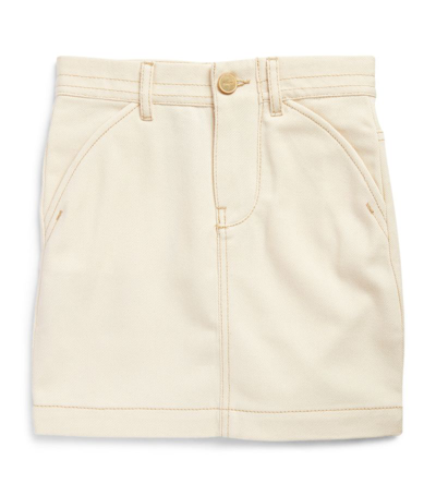 Shop Jacquemus L'enfant Denim Skirt (4-12 Years) In Ivory