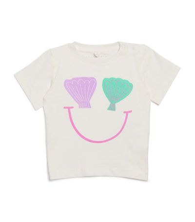 Shop Stella Mccartney Kids Seashell Smile Print T-shirt (3-36 Months) In Ivory