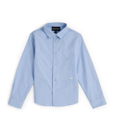 Shop Emporio Armani Long Sleeve Button-down Shirt (4-16 Years) In Multi