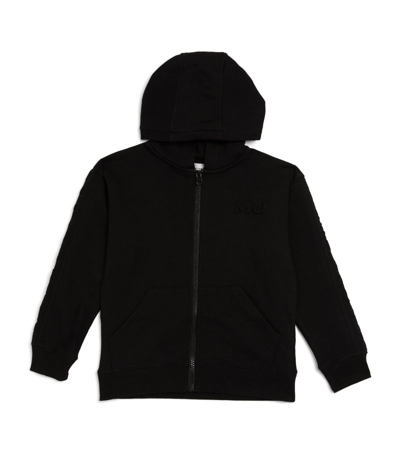 Shop Marc Jacobs Embossed Logo Hoodie (4-12 Years) In Black