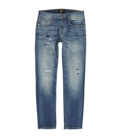 Shop 7 For All Mankind Slimmy Tapered Jeans In Blue
