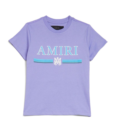 Shop Amiri Kids Logo T-shirt (4-12 Years) In Purple
