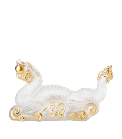 Shop Lalique Tianlong Dragon Sculpture In Clear