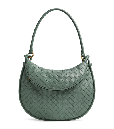 Shop Bottega Veneta Medium Leather Gemelli Shoulder Bag In Green