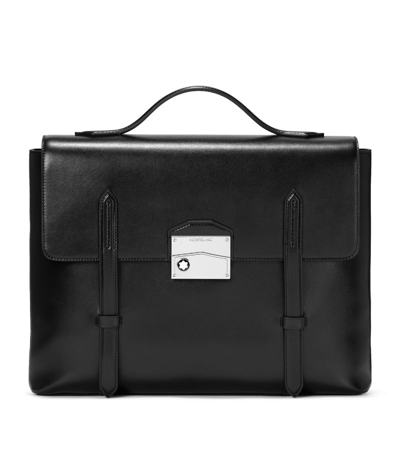 Shop Montblanc Leather Meisterstück Neo Briefcase In Black