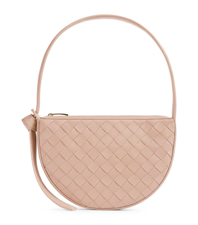 Shop Bottega Veneta Mini Leather Sunrise Top-handle Bag In Pink