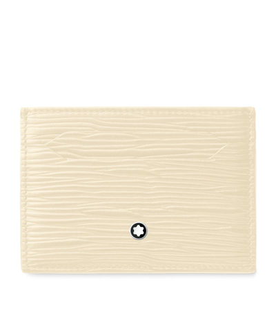Shop Montblanc Leather Meisterstück 4810 Card Holder In Ivory