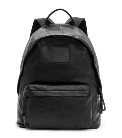 Shop Allsaints Logo-patch Carabiner Backpack In Black
