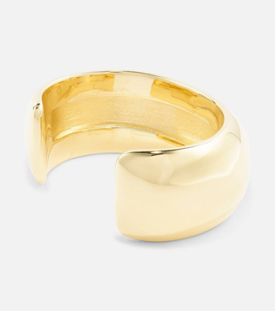Shop Jennifer Fisher Globe Small 10kt Gold-plated Cuff Bracelet