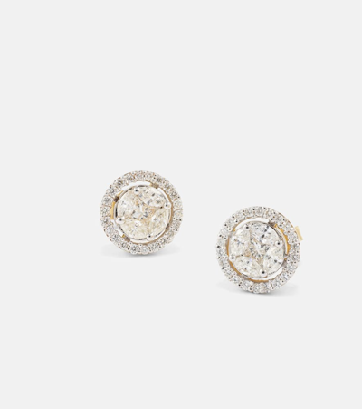 Stone And Strand 10kt Gold Earrings With Diamonds In Gold