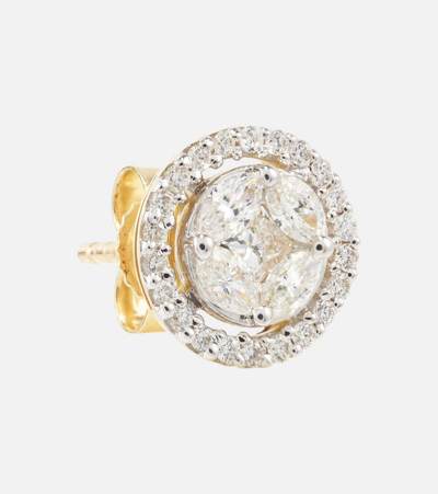 Stone And Strand 10kt Gold Earrings With Diamonds In Gold