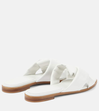 Shop Ferragamo Leather Sandals In Weiss