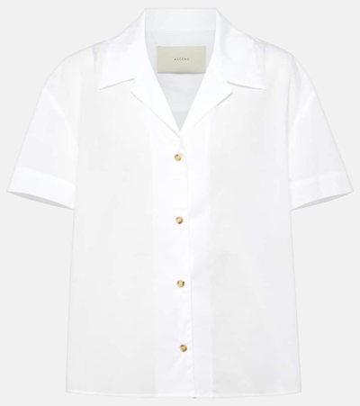 Shop Asceno Prague Cotton Shirt In White