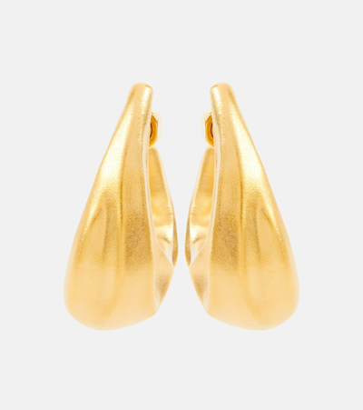 Shop Khaite Olivia Medium Gold-plated Hoop Earrings