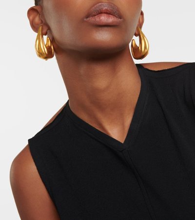 Shop Khaite Olivia Medium Gold-plated Hoop Earrings