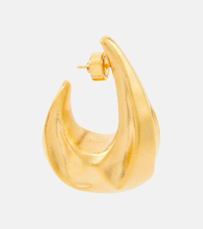 Shop Khaite Olivia Medium Gold-plated Hoop Earrings