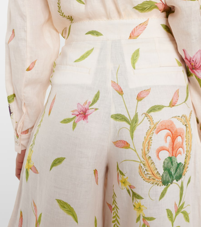 Agua By Agua Bendita Piñon Marina Linen Wide-leg Pants In Multicoloured