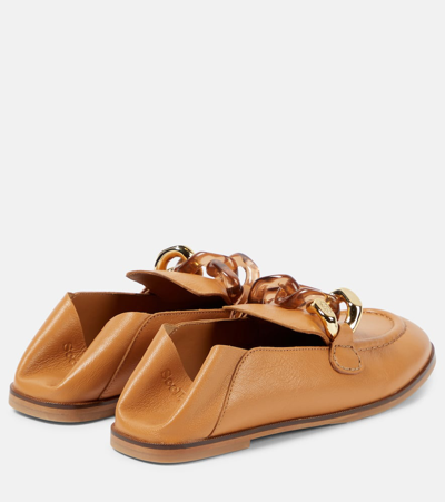 Shop See By Chloé Leather Loafers In Brown