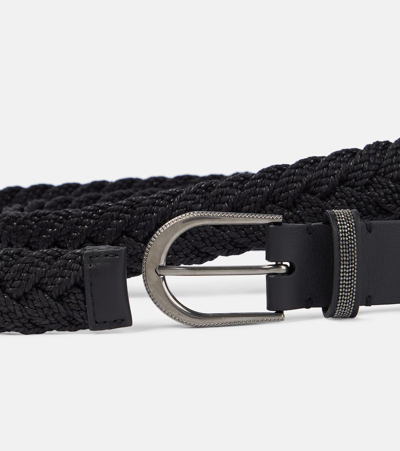 Shop Brunello Cucinelli Braided Belt In Black