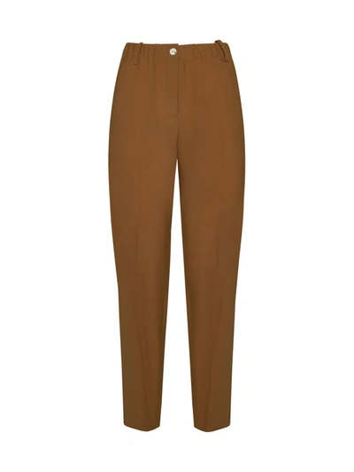 Shop Alysi Trousers In Brown