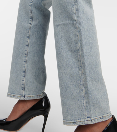 7 For All Mankind Ellie Mid-rise Straight Jeans In Blue