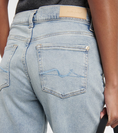 7 For All Mankind Ellie Mid-rise Straight Jeans In Blue