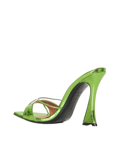 Shop D’accori D'accori Sandals In Chameleon Green